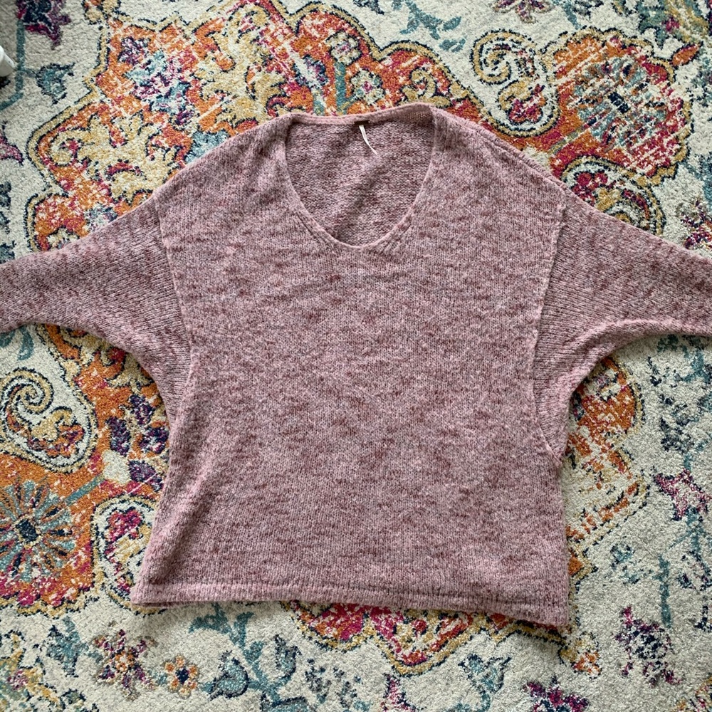 Free People sweater in light pink